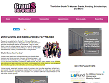 Tablet Screenshot of grantsforwomen.org